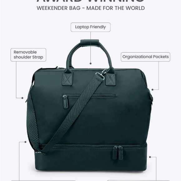 NOBL Luggage Black Weekender Bag - Picture 3 of 3